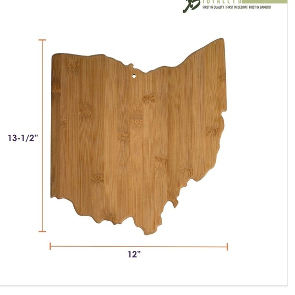 Totally Bamboo Ohio State Shaped Bamboo Serving and Cutting Board - Picture 5 of 13